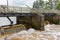 Barrage in Dutch river Vecht