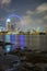 Barrage view of Singapore Flyer