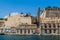Barrakka Lift and the fortification of Valletta at the Grand Harbour, Mal