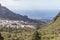 Barranco Seco gorge landscape with steep green slopes, Tenerife, Canary islands, Spain