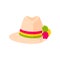 Barranquilla carnival holiday hat with flowers