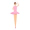 Barre ballerina icon, cartoon style