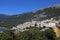 Barrea, Italy - 12 October 2019: Lake Barrea and the mountain village