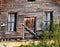 Barred and Closed Door on Leaning Home