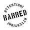 Barred rubber stamp