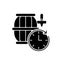 Barrel aged beer black glyph icon