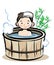Barrel bath Japanese style