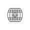 Barrel, beer, pirate icon. Element of pirate thin line icon
