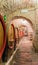 The barrel cellar of Montepulciano red wine