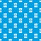 Barrel danger pattern vector seamless blue