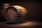 Barrel dark background. Generative ai