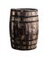 Barrel dark brown large oak tinted design vertical photo on an isolated background