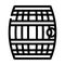 barrel with gunpowder or rum line icon vector illustration