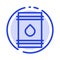 Barrel, Oil, Fuel, flamable, Eco Blue Dotted Line Line Icon