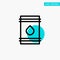 Barrel, Oil, Fuel, flamable, Eco turquoise highlight circle point Vector icon