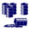 Barrel oil icon set vector illustration