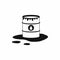 Barrel and oil spill icon icon, simple style