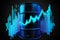 Barrel oil with stock charts of oil price quotes