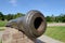 Barrel of an old-fashioned cast-iron cannon