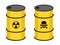Barrel with radioactive and toxic substance