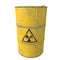 Barrel with radioactive waste. Isolated. 3D render.