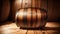 A Barrel of Tradition Capturing the Essence of Whiskey Making.AI Generated