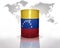Barrel with venezuelan flag