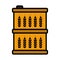 Barrel With Wheat Symbols Icon