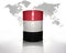 Barrel with yemeni flag