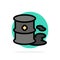 Barrels, Environment, Garbage, Pollution Abstract Circle Background Flat color Icon