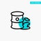 Barrels, Environment, Garbage, Pollution turquoise highlight circle point Vector icon