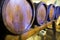 Barrels of vinegar aging