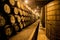 Barrels in the wine cellar, Porto, Portugal