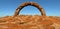 Barren 3D Rendered Desert Landscape with Archway and Clear Sky