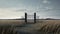 Barren Field Gate: Moody And Tranquil Dutch Seascapes In Cinema4d