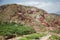 Barren mountains and greenery