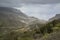 Barren mountains with serpentine in the Canary Islands on the Atlantic coast.