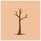 barren tree. Vector illustration decorative design