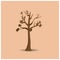 barren tree. Vector illustration decorative design