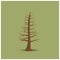 barren tree. Vector illustration decorative design