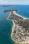 Barrenjoey headland aerial view