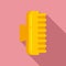 Barrette equipment icon, flat style