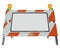 Barricade Barrier Construction Road Sign Blank Copy Space