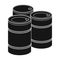 Barricade of empty barrels.Paintball single icon in black style vector symbol stock illustration web.