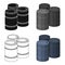 Barricade of empty barrels.Paintball single icon in cartoon style vector symbol stock illustration web.