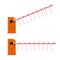 Barrier boom gate realistic templates set. Electronic car parking boundary. Traffic obstacles