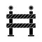 Barrier restricted street stripe design pictogram