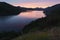 Barrios de Luna reservoir in summer evening