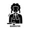 barrister icon, black vector sign with editable strokes, concept illustration