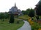 Barsana monastery from Barsana village in Maramures Romania